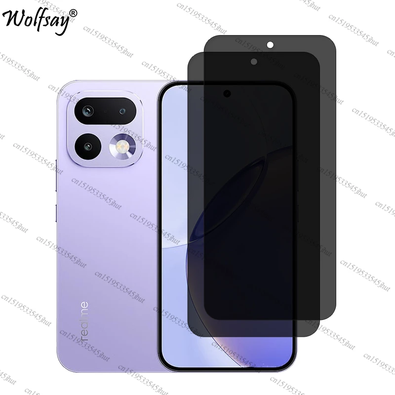 Anti-Spy Tempered Glass Privacy Screen Protector with Camera Protection, 6.78-inch
