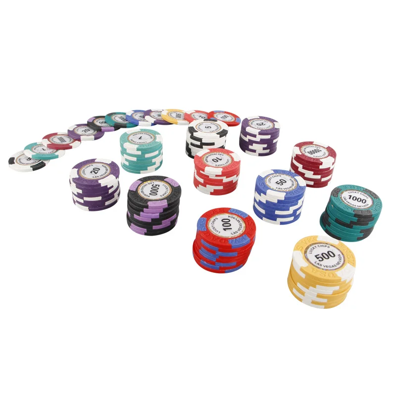 Poker Chips 10 Pcs Phnom Penh Vintage Las Vegas Clay Chip Baccarat Casino Coin Entertainment Game Texas Poker Chip Poker Kit