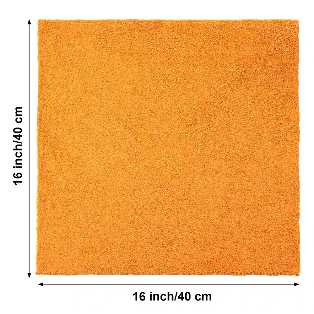 5 pcs of Borderless Microfiber Automotive Towel Details Dry Cleaning Polishing Towel Plush Absorbent Microfiber Cloth 500 GSM 6