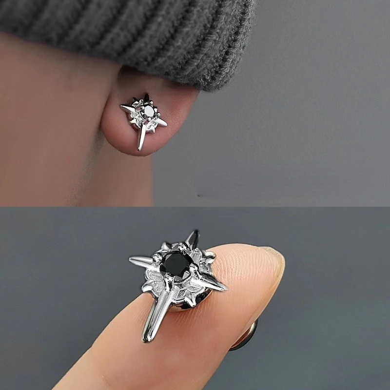 Ear clip 1 pair north star magnet for men women without ear holes