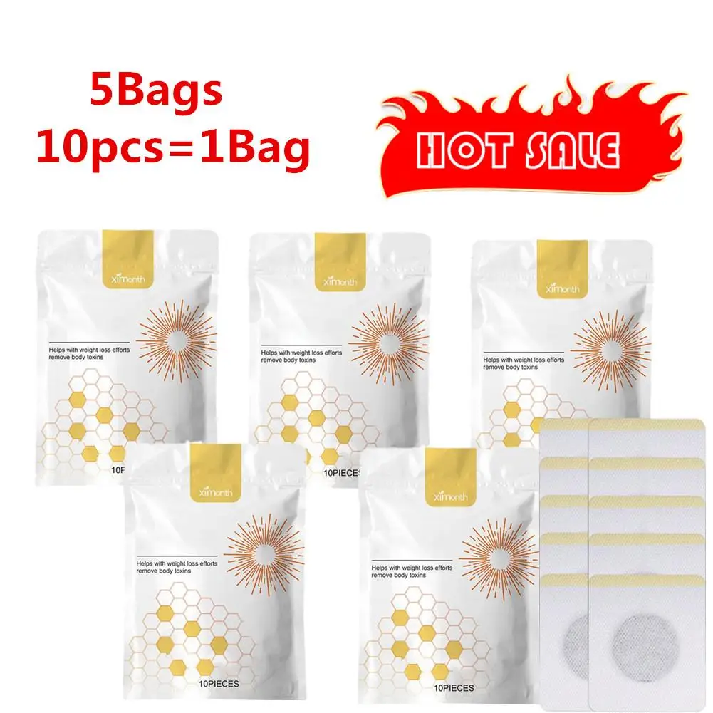 

5X Fast Burning Fat Bee Lymphatic Drainage Patches Detox Abdominal Bee Patches Navel Weight Loss Slimming Patches