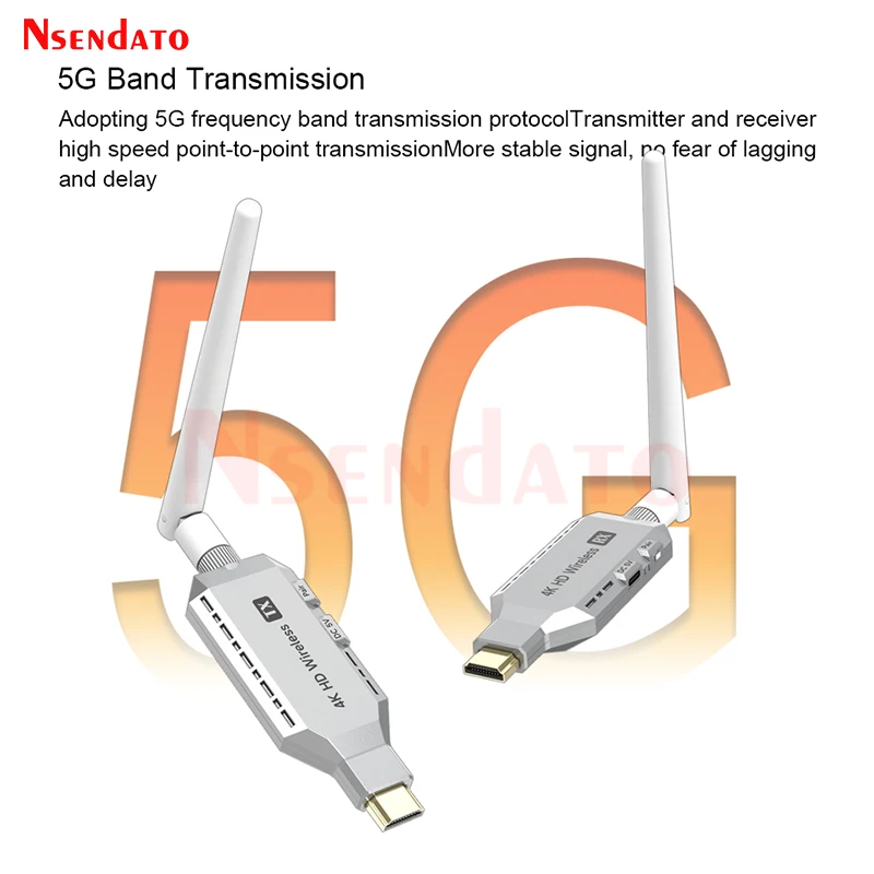 5.8G HDMI Wireless Extender 50M 4K HDMI Video Audio Transmitter and Receiver Kit Wireless Display Dongle Adapter For TV Monitor