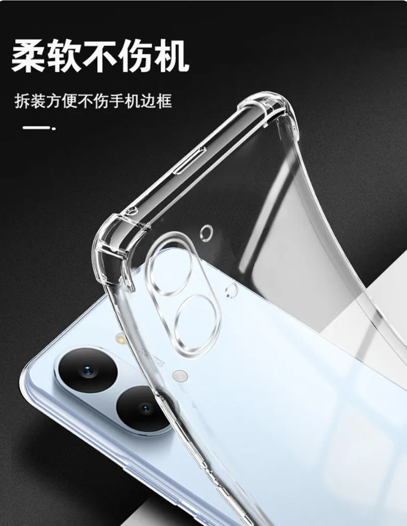 Transparent Ring Holder Shockproof Soft Silicone Phone Case