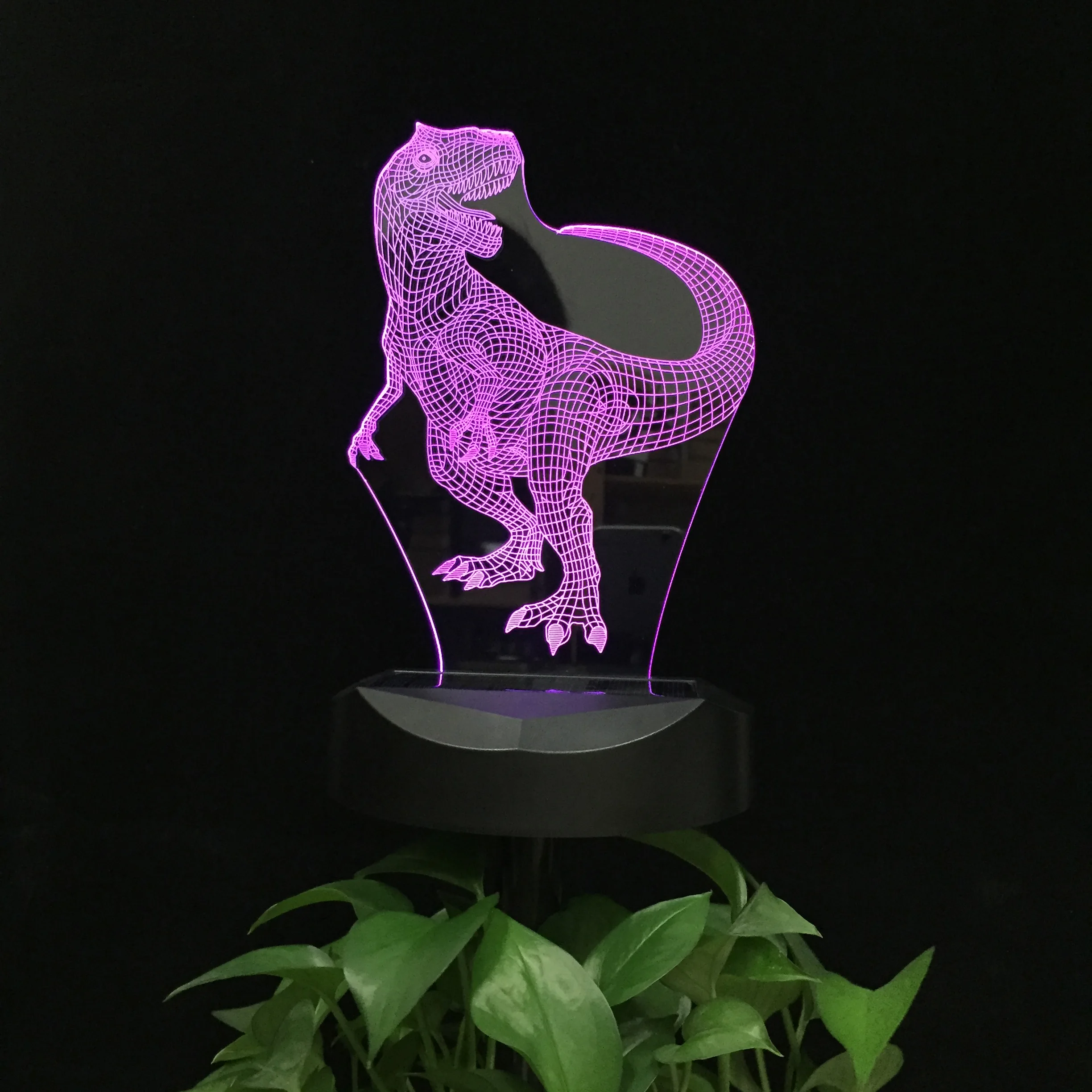 

Тираннозавр Рекс, динозавр, ландшафт, рандомные цвета 3d, настольная лампа, наружная Ночная лампа на солнечной энергии для двора, сада