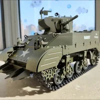 Coolbank Model G2080 Usa M5a1 Stuart Remote Control Tank Toy Military Simulation Tank Toy Model Children's Assembly Toy Gift 1