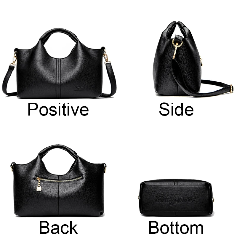 รูปสินค้า กระเป๋าหนัง Tote แฟชั่นผู้หญิง ความจุใหญ่ ไหล่เดี่ยว Crossbody