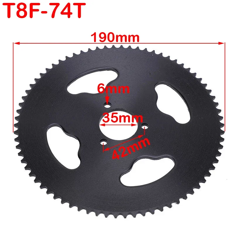 Rear Sprocket 38-74 Tooth 44T-74T T8F 35MM Mini Moto ATV Quad Dirt Pit Pocket Bike Cross 47cc 49cc Parts engine sprocket