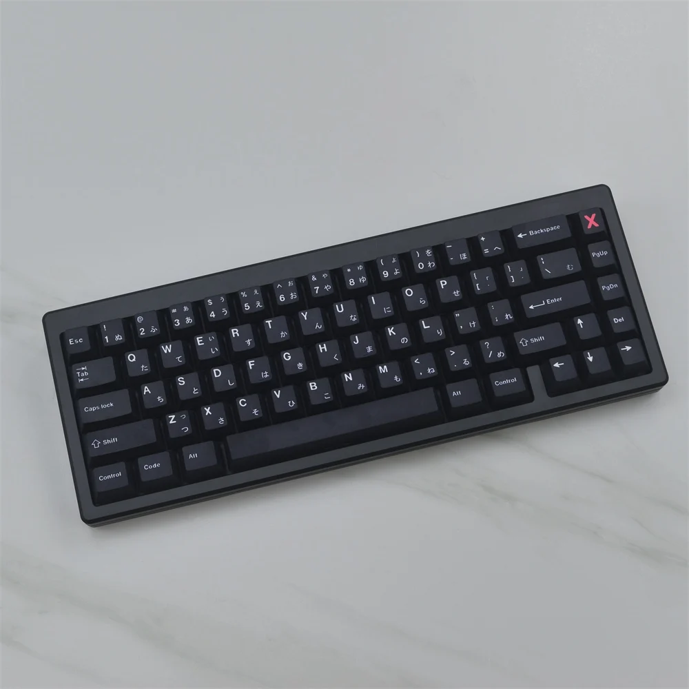 Keycap Teclado Mecânico Keycap Preto Perfil Cereja Gmk Wob Japonês Minimalista Pbt Sublimação Dye Interruptor mx 129 Chaves