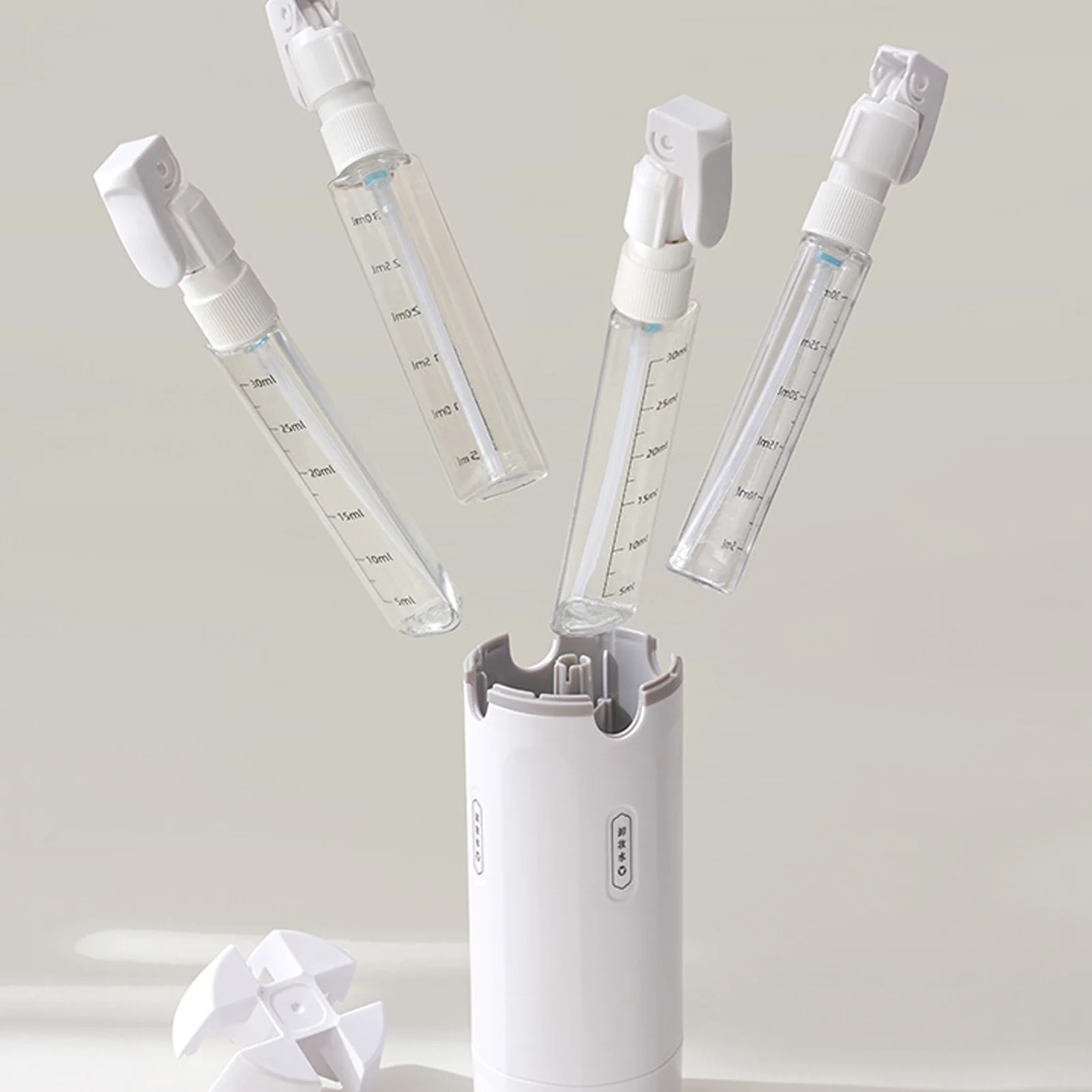 Compact 4-in-1 Travel Liquid Dispenser