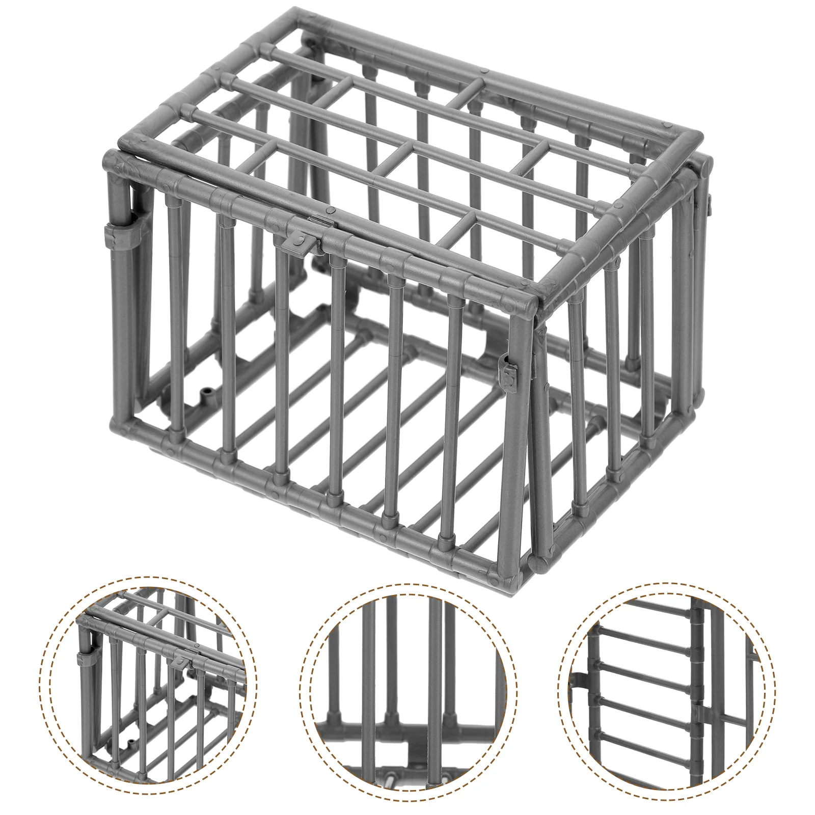 Beast Fence Model Mini DIY Tool Models Storage Cage House Toy Prop Miniature Bird Toys 2 Pcs