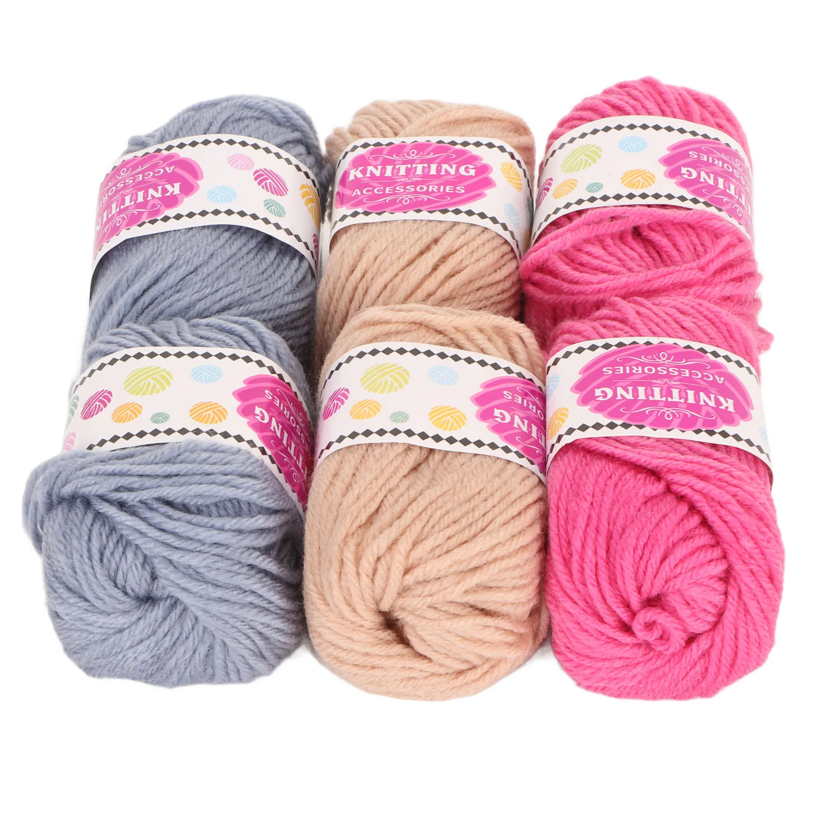 

6Pcs Crochet Knitting Yarn Multicolor Soft Multi Purpose Knitting Machine Yarn For Kids Beginners