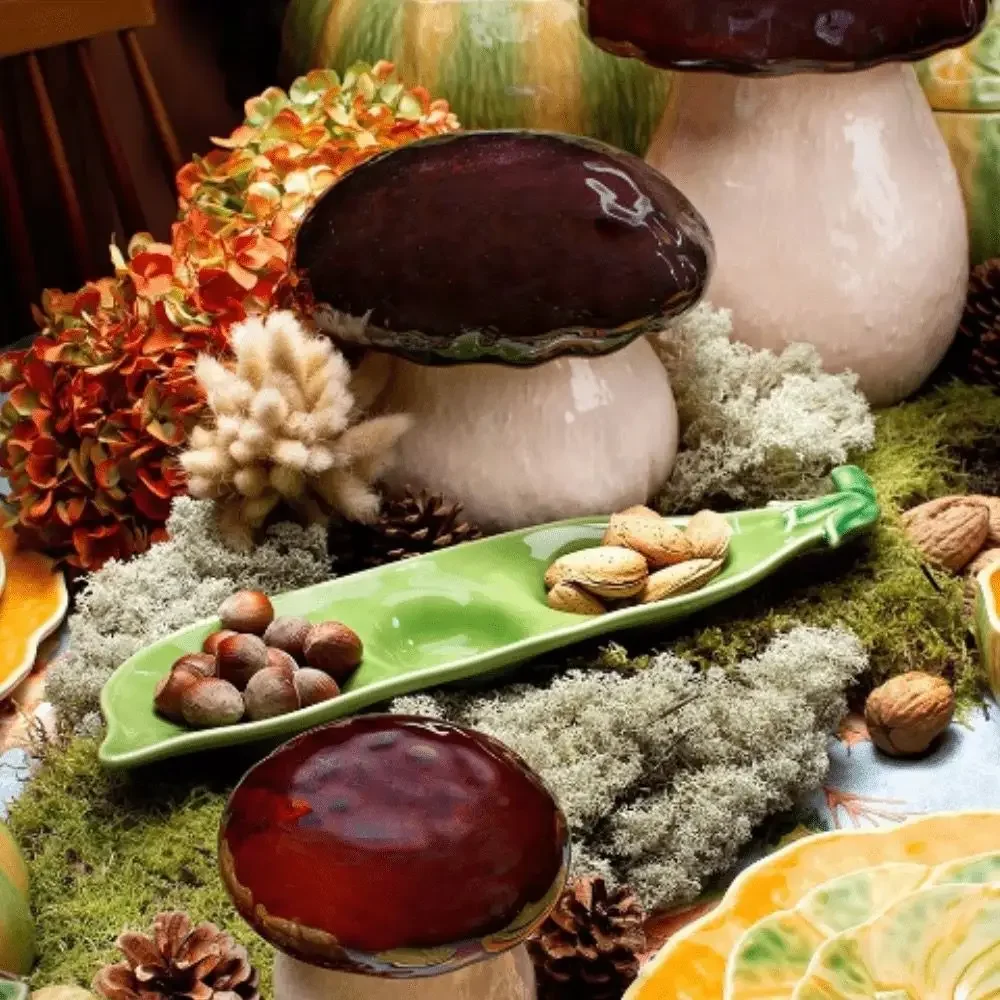 Pea Pod Shaped Ceramic Long Plate Underglaze Color Decoration Nut Side Dish Dim Sum Plate Household Restaurant Dishes Layout