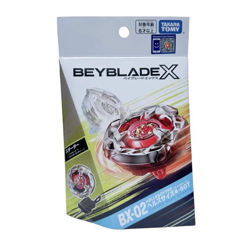 Originale Takara Tomy Beyblade X Bx-02 Eliche Di Avviamento Scythe 4-60T