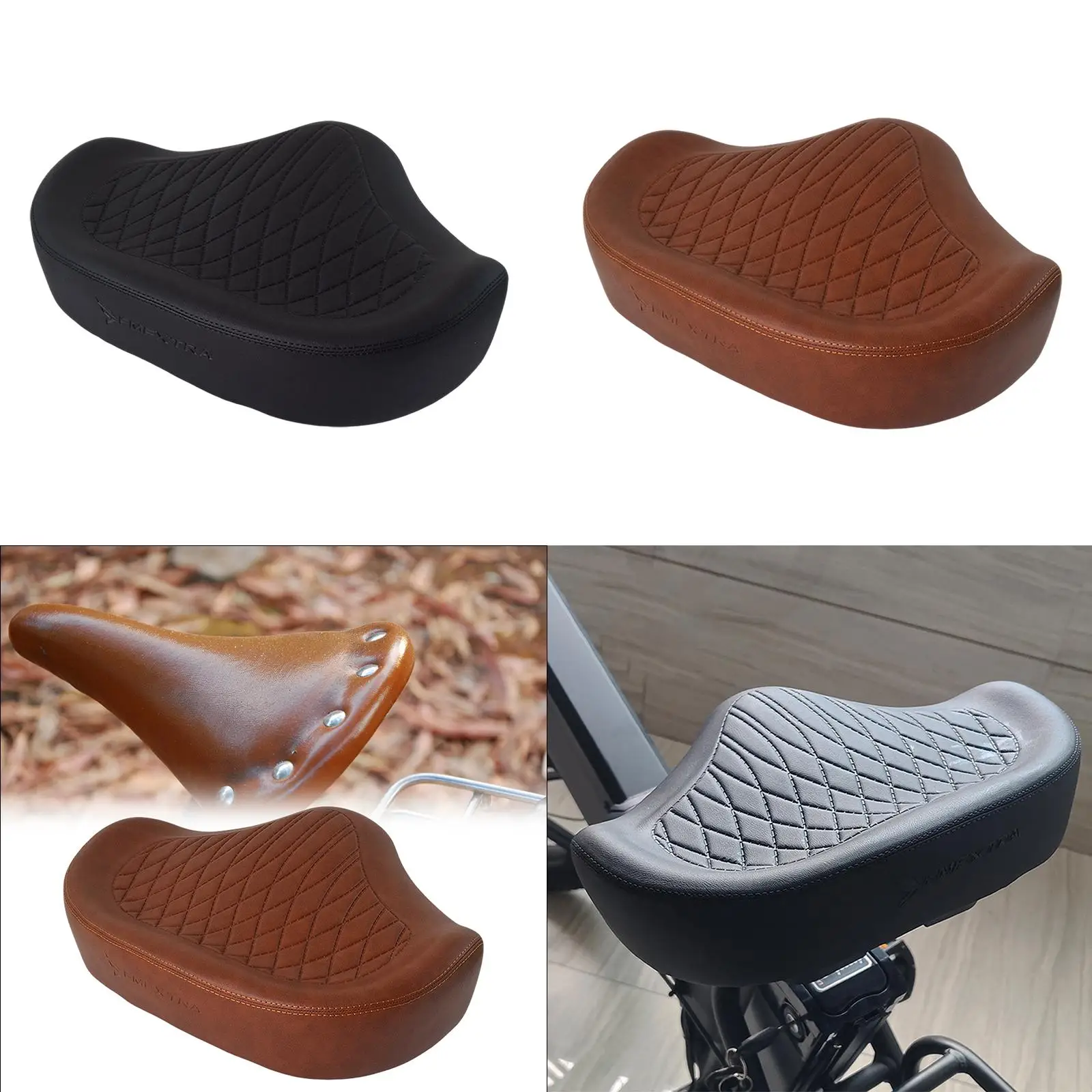 Bike Saddle Lightweight Soft Wide Shockproof for Electric Bike Riding Sports