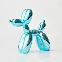 Contemporary Resin Balloon Dog Sculpture - Stylish Home and Office Decor Accent - 30x12x30cm (Light blue)