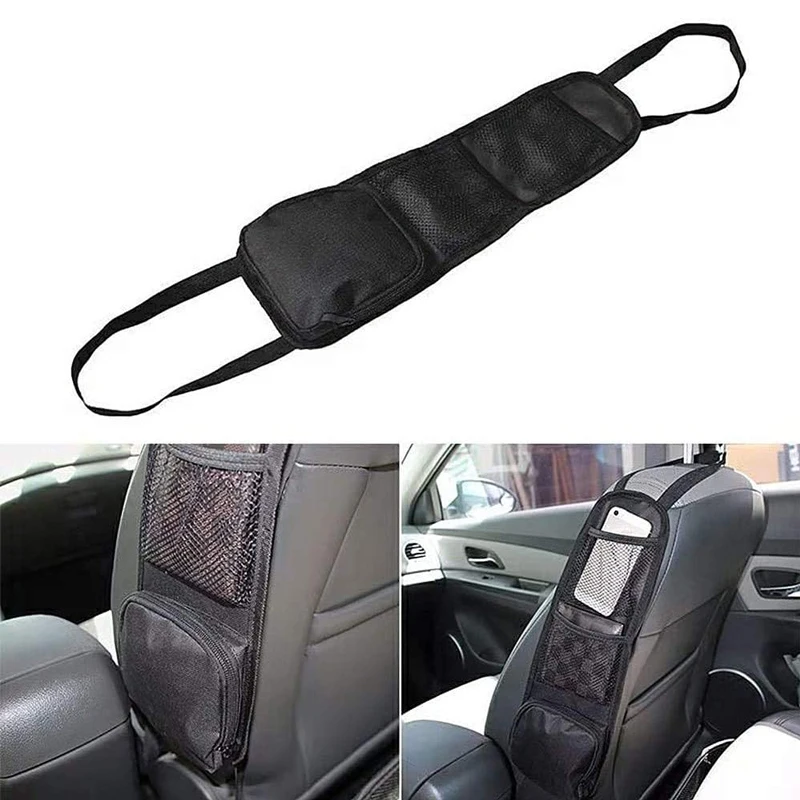 

Car Seat Storage Organizer Bag Auto Seat Side Storage Hanging Mesh Pocket Bag Multi-Pocket Drink Holder Car Interior Accessories