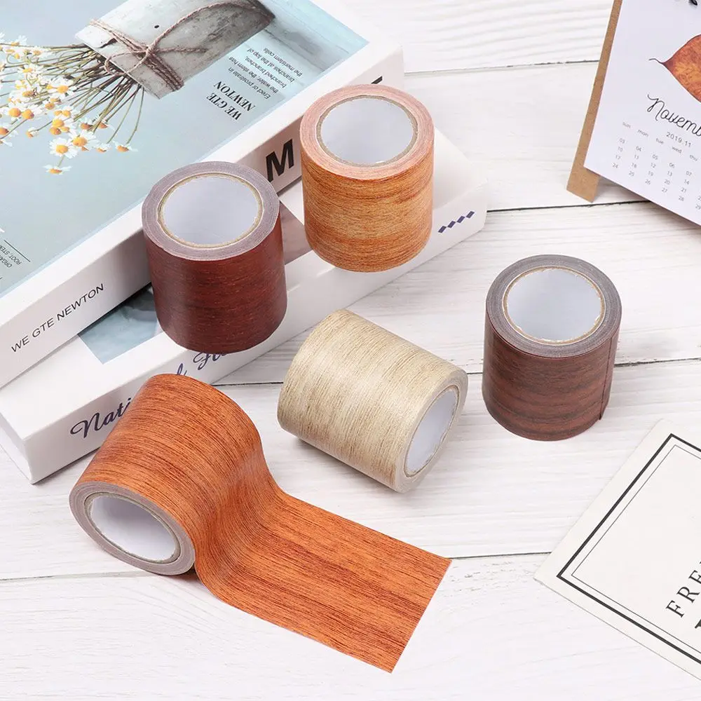 Wood Grain Self-Adhesive Repair Tape - Waterproof & Mildew-Proof Home Decoration Strip (5M Roll)