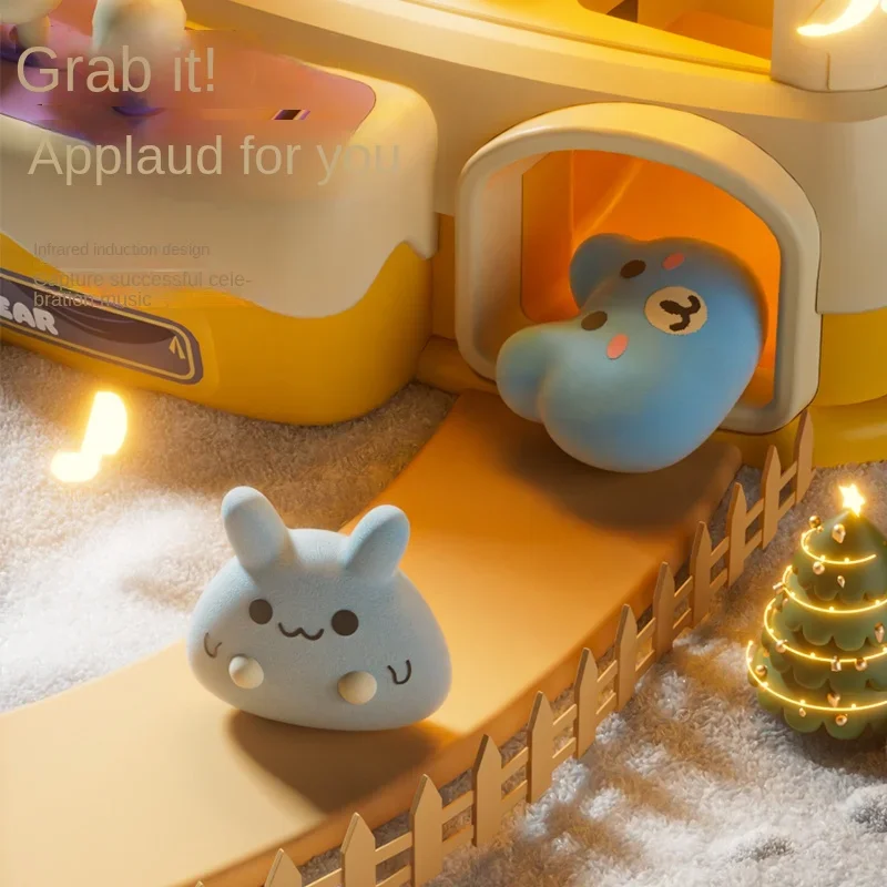 Cartoon Automatic Claw Machine Doll Machine Kids Operated Play Game Mini Claw Catch Toy Crane Machines Music Doll for Gift Toy 5