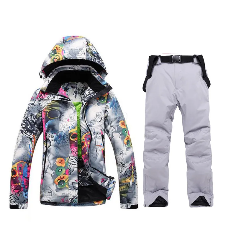 Ski Suit Women High Quality New Suit Winter Outdoor Snowboard Double Ski Jacket Ski Pants Waterproof