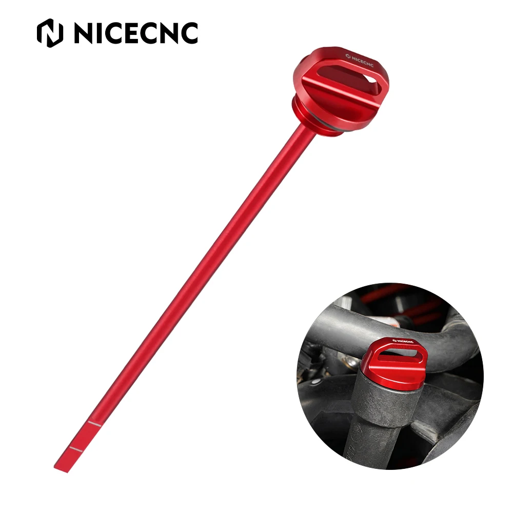 NiceCNC UTV for Can-Am Maverick X3 Turbo 2017-2021 Oil Filler Tube Dipstick Cap Plug O-Ring Aluminum Accessories Black Red Blue