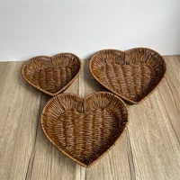Imitation Rattan Fruit Basket Sundry Storage Basket Hand-Woven Storage Box Home Storage Supplies Tabletop Display Rattan Basket 2