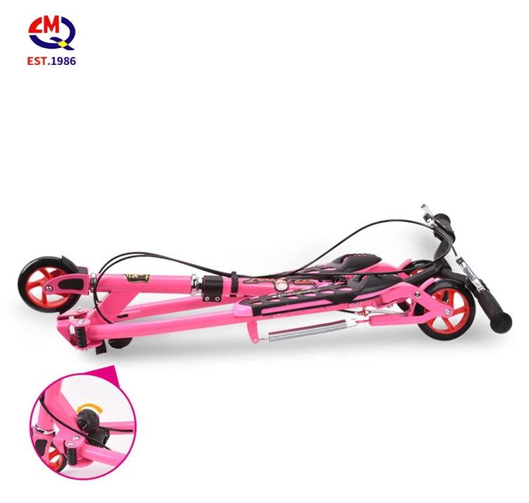 Big Wheel PU 3 Wheels Pedal Foldable Kid Scooters Printed Flashing Light Children Kids Scooter