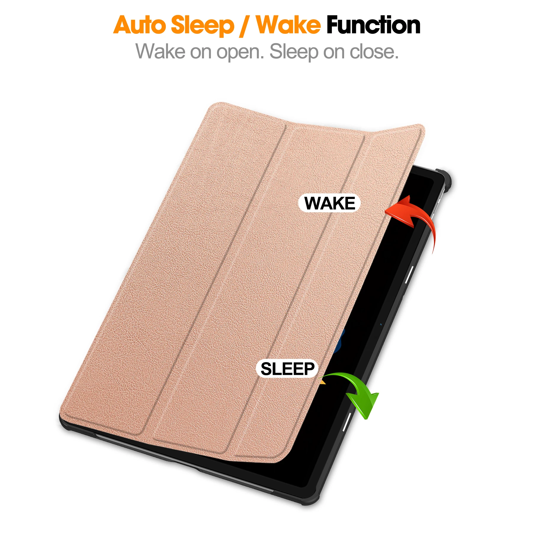 Premium Tri-Fold Stand PU Leather Tablet Case - 12.1 Inch