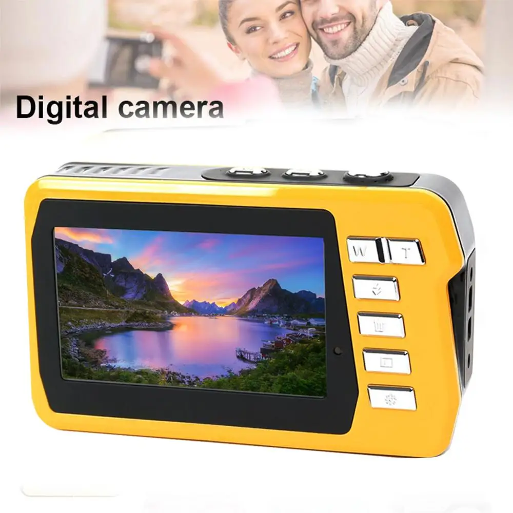 48MP HD Underwater Video Camera Dual Screen 16x Zoom Point Shoots Video Camcorder Sports Waterproof Digital Camera