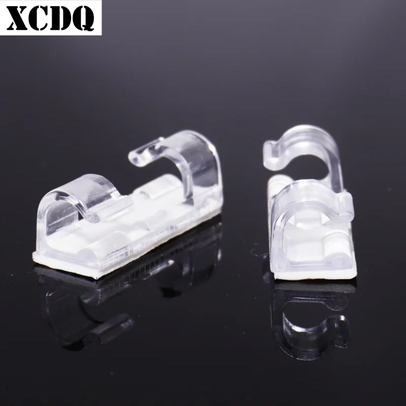 50 stk Gjennomsiktige Selvheftende Kabelklemmer – 5mm Mini Kabelorganisator for Vegg, Skrivebord og Skjulte Løsninger 1