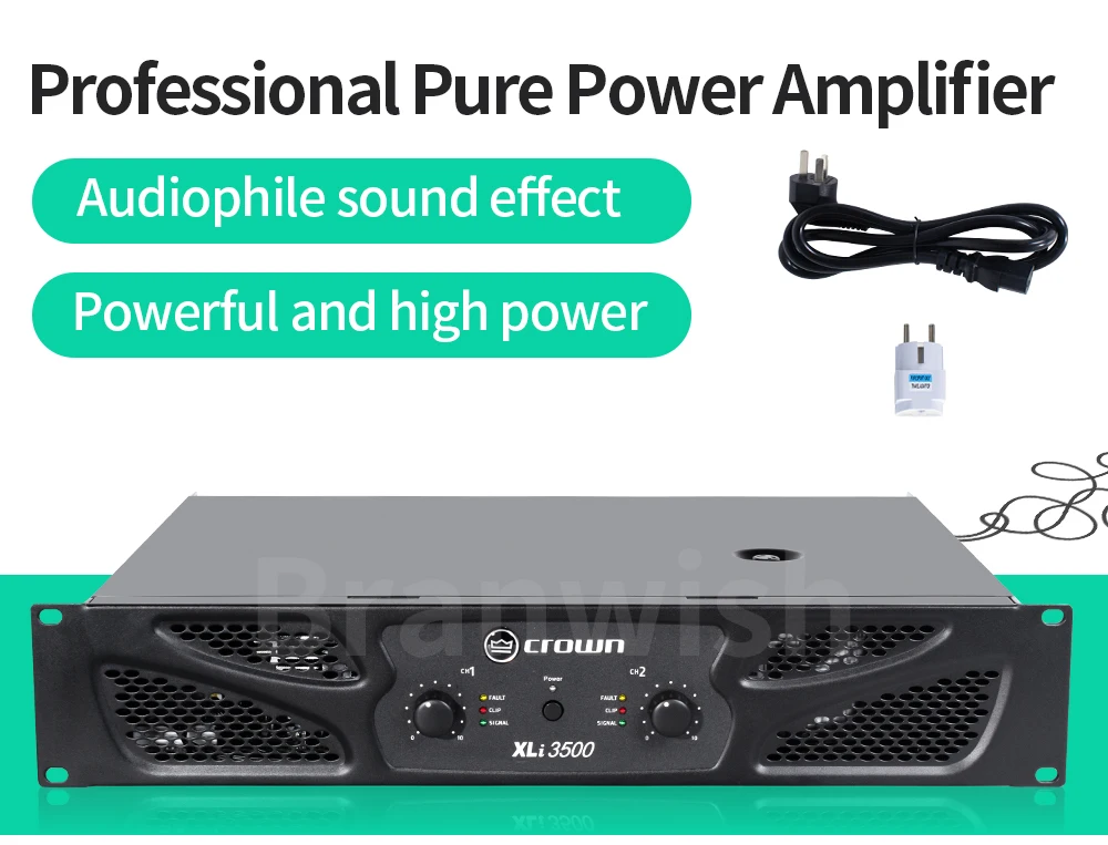 XLi 3500 Power Amplifier – Professional Audio DJ Equipment for Line Array Speakers Subwoofer Speakers Stage Wedding KTV Home
