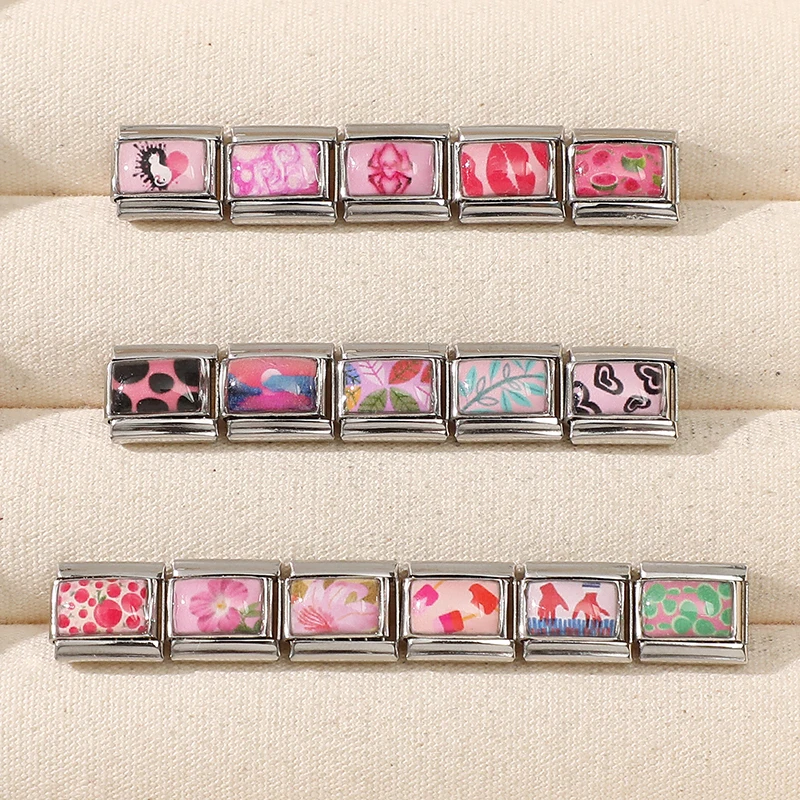 Pink | Series | Charm Bracelet | Stainless Steel | Accessories