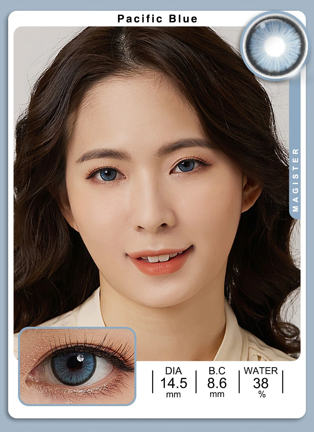 Magister 1 Pair Color Contact Lenses for Eyes Natural Brown Lenses