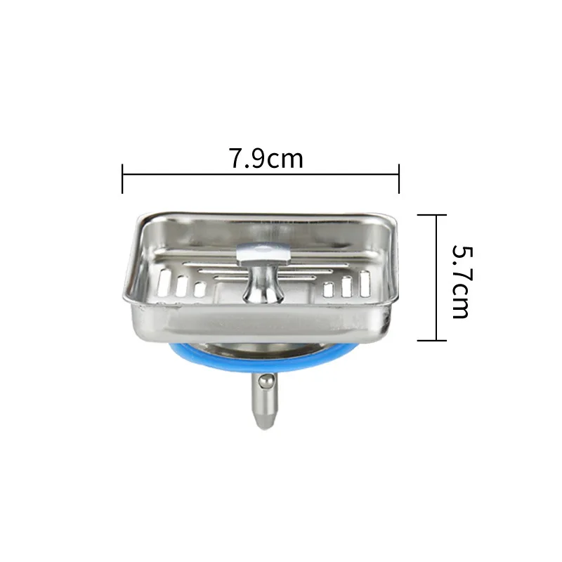MTTUZK 114mm Kitchen Sink Square Drain  304 stainless steel Drainer For Sink Kitchen Sink 110mm Filter Drain lifting drain