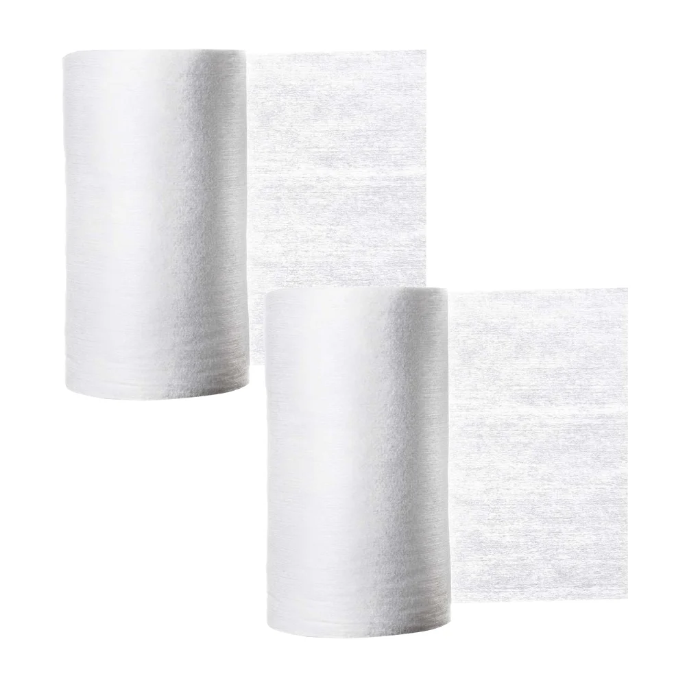 

2 Rolls of 100Sheets Disposable Baby Diaper Pad Flushable Biodegradable Cloth Nappy Diaper Bamboo Liners White