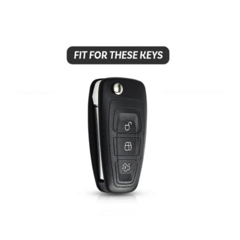 Car Flip Key Cover Remote Case Fob Fit For Ford Focus Mk3 Mondeo Fiesta Kuga Ecosport Escape Ranger S-max C-max With Keyring - - Racext™️ - - Racext 14