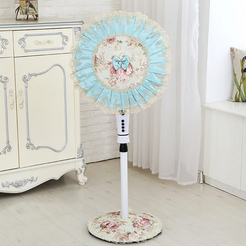 Creative Flower Pattern Electric Fan Dust Covers Protection Cover, Dust-proof European Lace Household Floor Fan Cover Kit