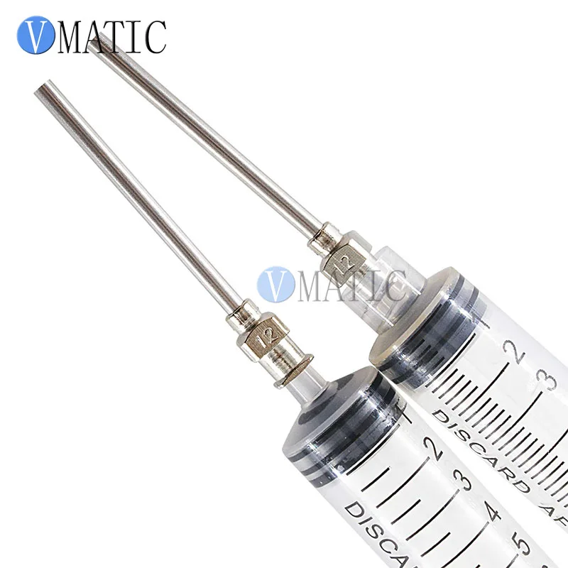 Free Shipping 12Pcs  1 Inch Tube Length 12G  Stainless Steel Metal Glue/Liquid Dispensing Syringe Needles