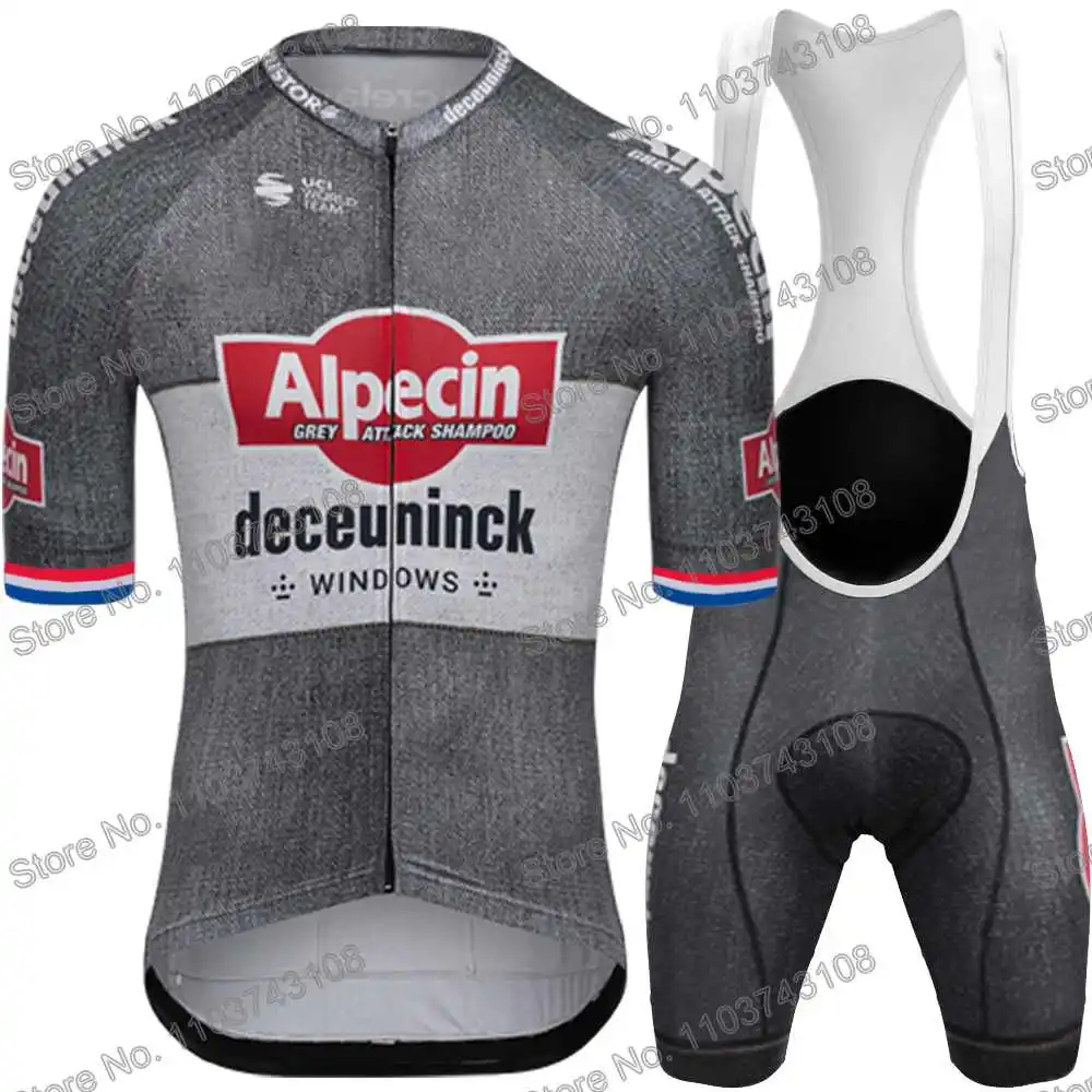Alpecin Deceuninck Cycling Jersey Men's Set Summer Cycling Clothing Short Sleeve Road Bike Shirt MTB Bicycle Bib Shorts