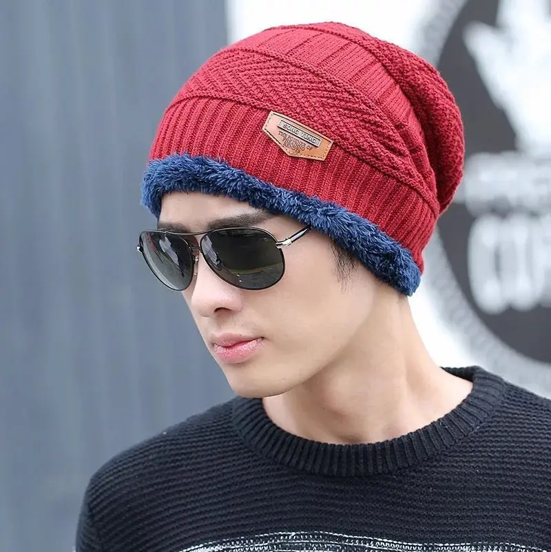 Knitted Hat Autumn Winter Ear Protector Outdoor Cycling Beanie