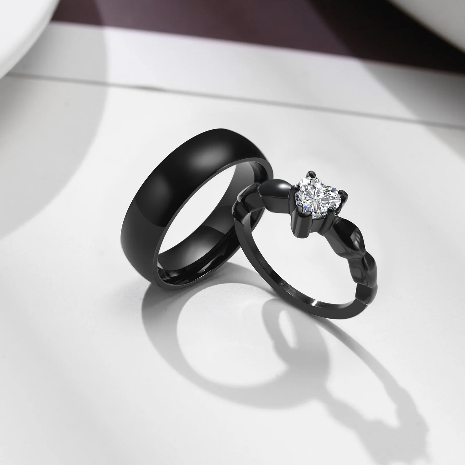 Titanium Steel Wedding Band Ring - 8mm Width, Simple Fashion Ring For Men/Women