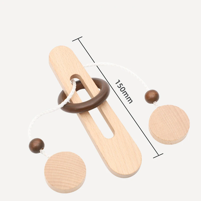 Intelligent Unlock Toy Kong Ming Lock Brain Teaser IQ Puzzles Wooden Toys Montessori Children Adult Decompression Thinking Games 6