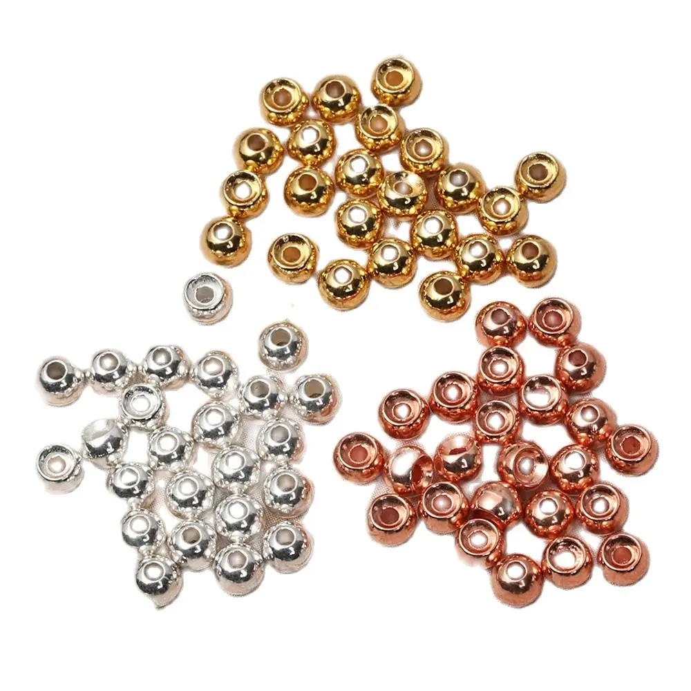 25Pcs 2mm-3.5mm Fishing Slotted Tungsten Beads Fly Tying Beads Tungsten Alloy Material