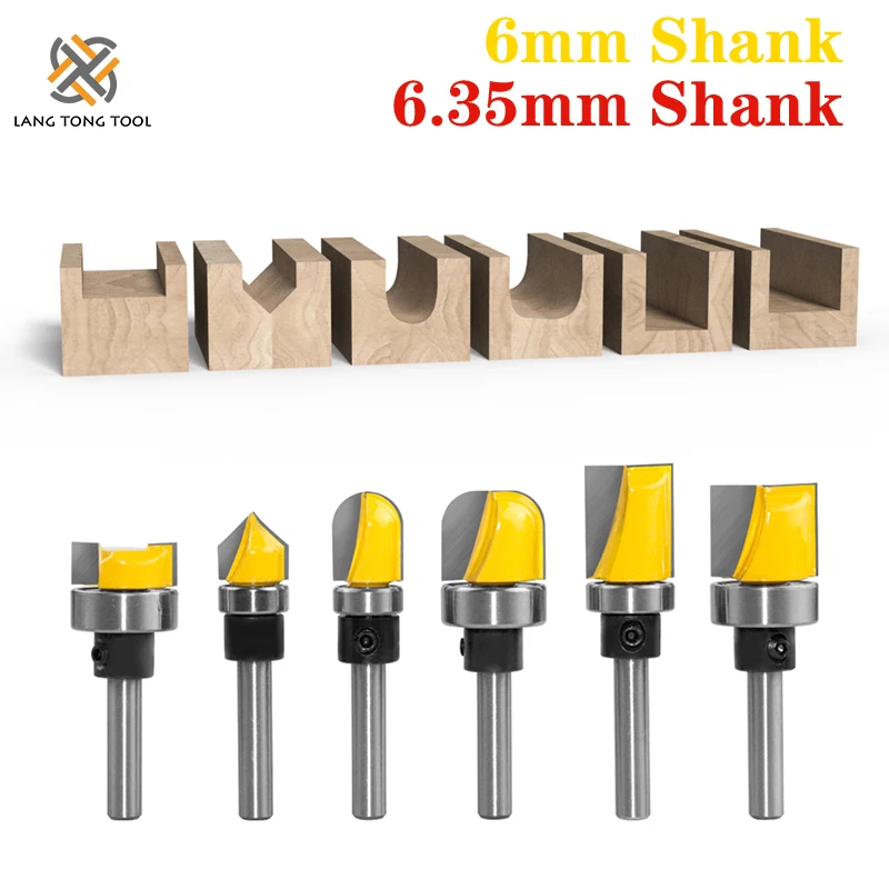 Milling Cutter Pattern Bit Flush Trim Bit Straight Bit With Bearing