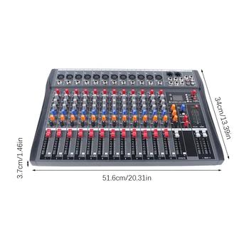 professional power sound mixer console 12 channels audio power amplifier mixer Recording studio tuning equipment 5