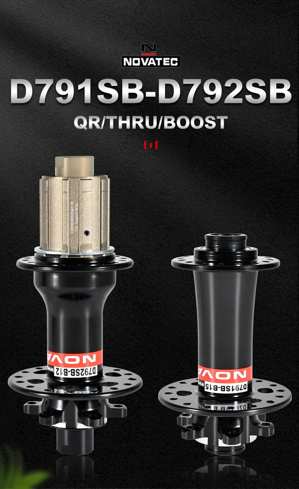 Novatec D791SB/792SB HG Mountain Bike Disc Brake Hub 6 Bolt BOOST