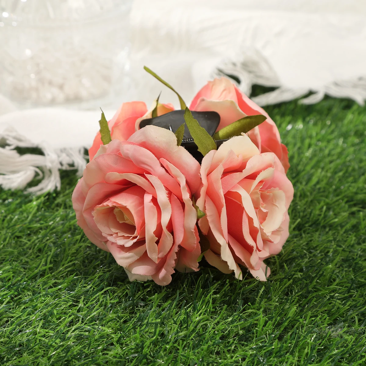 Handmade Flower Hair Claw Crab For Women Beach Ponytail Hairpin Summer Sweet Bohemia Hair Crab Clip Fashion Hair Accessories