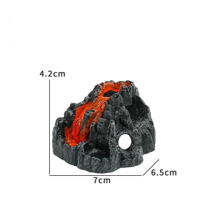 Volcano Aquarium Decoration with Aerator Bubble Stone