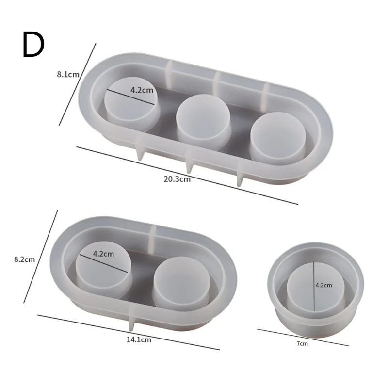 Molde de resina moldes de silicone castiçal cilíndricos faça você mesmo decorações para festas de casamento