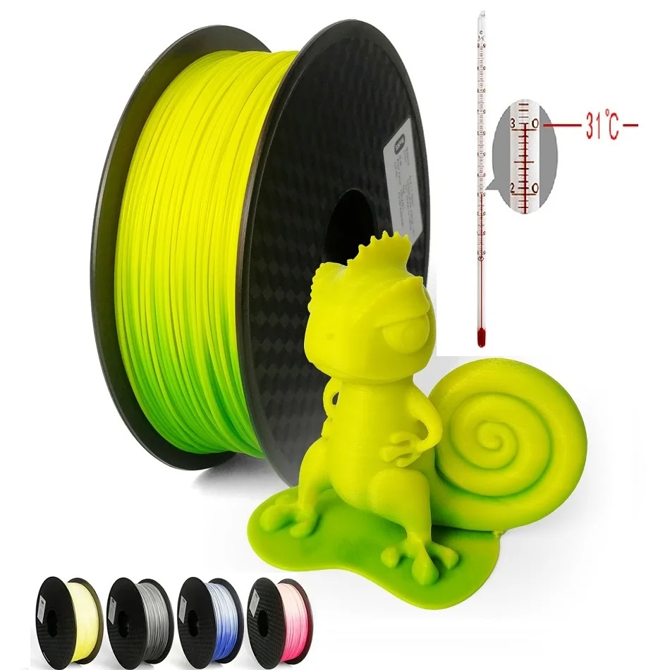 

3D Printer Filament Color Change with Temperature PLA Filament 1.75m 3D Printing Sublimation Plastic Materials PLA 1KG 500g 250g