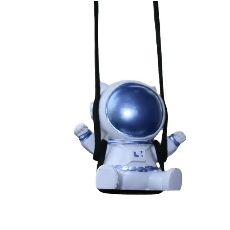 

Cute Swing Astronaut Car Pendant Car Rearview Mirror Hanging Ornaments Astronaut Shape Compact Pendant For All Car Accessories